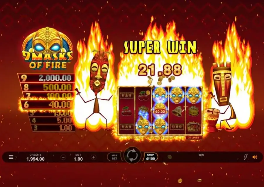 9 Masks of Fire juego en curso 2024